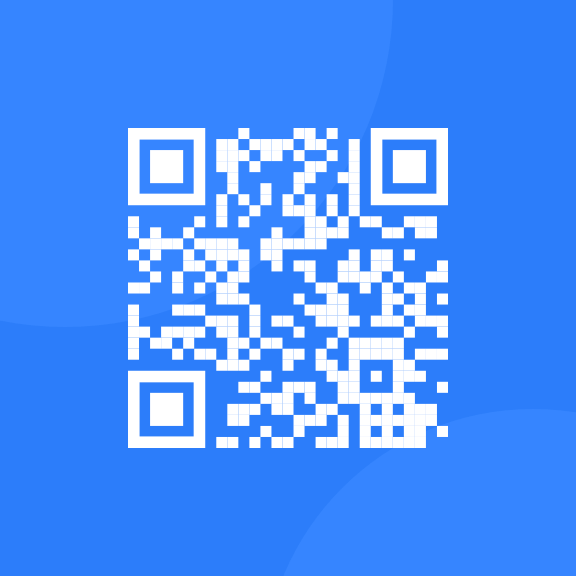 Bluw and White QR